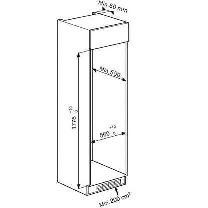 Cookology Sliding Hinge Integrated Combi Kühl-Gefrierkombination