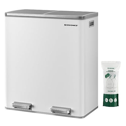 SONGMICS Doppel Rubbish Bin, 2 x 30L Recycling Bin