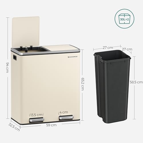 SONGMICS Doppel Rubbish Bin Recycling Bin