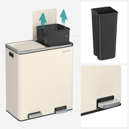 SONGMICS Doppel Rubbish Bin Recycling Bin