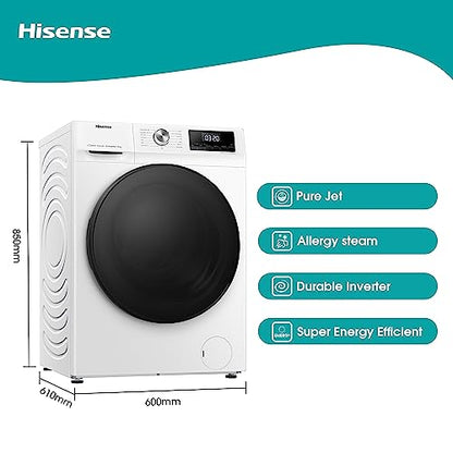 Hisense Freistehend 12 kg Frontlader-Waschmachine
