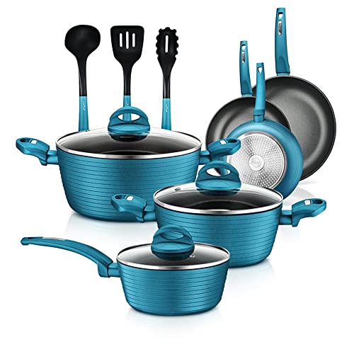 Nutrichef 12-teiliges Antihaft-Kochgeschirr-set