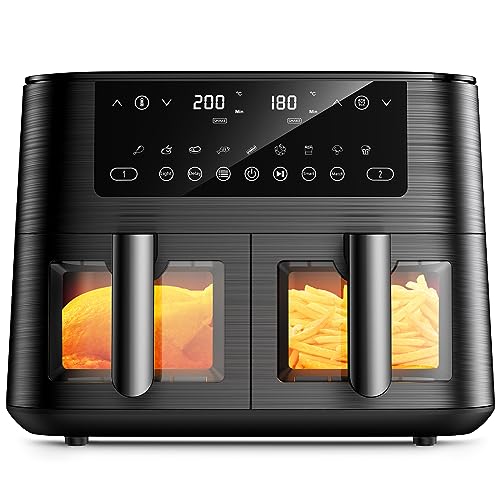 Doppel-air fryer with Sichtfenster, 9 L XL-capacity