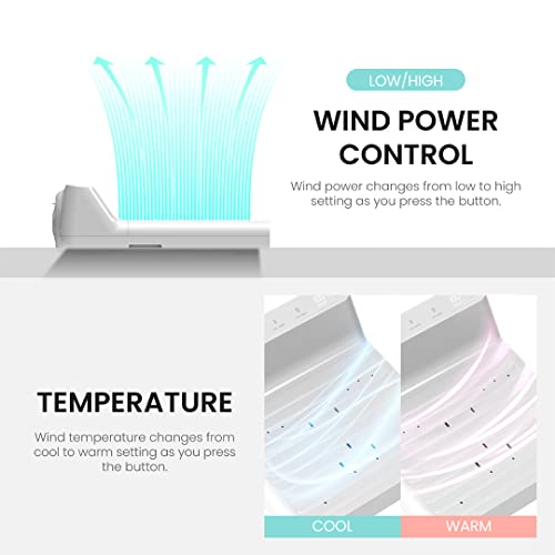 VOVO STYLEMENT BD-7700W Body & Foot Wäschetrockner, Made in Korea, Temperatur & Wind Volume Controlled Wäschetrockner with Intuitive display, Waterproof hygienic Scaffolding