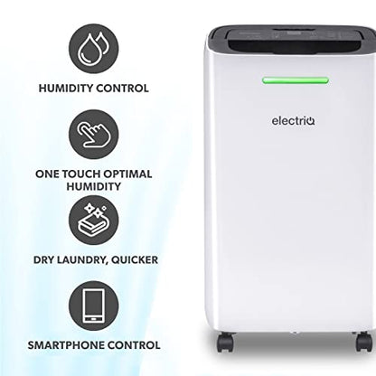 electriQ 12 litres Smart-WLAN Luftentfeuchter