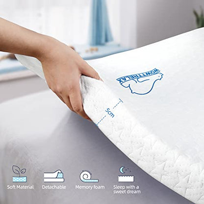 wowttrelax Doppel-Layer 2 Inch Memory Foam Mattress Topper