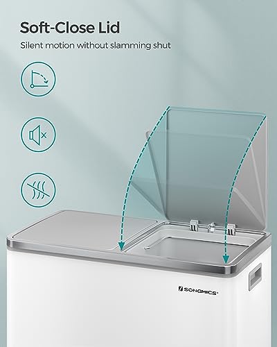 SONGMICS Doppel Rubbish Bin, 2 x 30L Recycling Bin