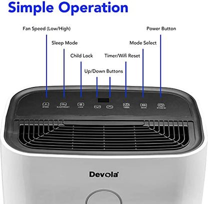 Devola 20 L/day Energiesparender Luftentfeuchter