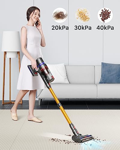 HOMPANY cableloser vacuum cleaner, 40KPa cablelos Hoover Up to 60 Mins