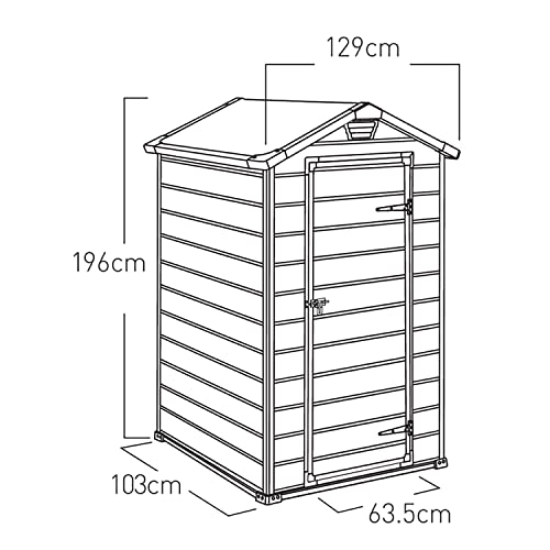 Keter Manor garden-Gerätehaus, Grey, 4 x 3 ft