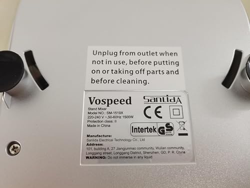 Stand Mixer, Vospeed Food Mixer Dough Standmixer
