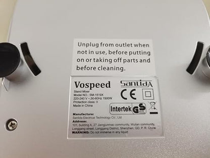 Stand Mixer, Vospeed Food Mixer Dough Standmixer