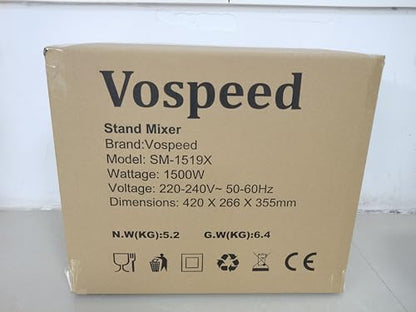 Stand Mixer, Vospeed Food Mixer Dough Standmixer