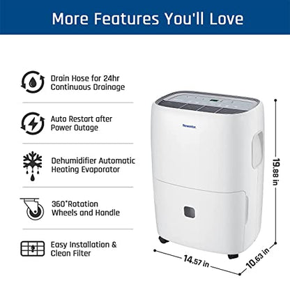 Newentor Energiesparender Luftentfeuchter 25L/24H 330W