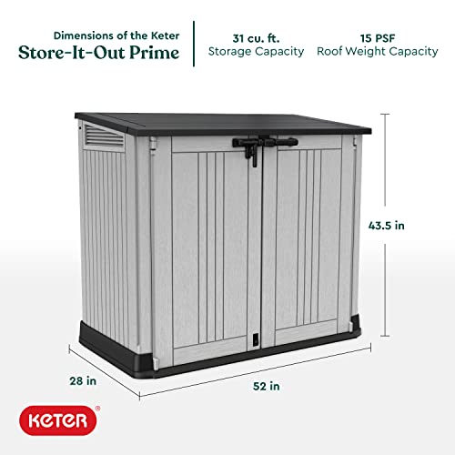 Keter Store-It-Out Prime outdoor area Resin Horizontal Gerätehaus