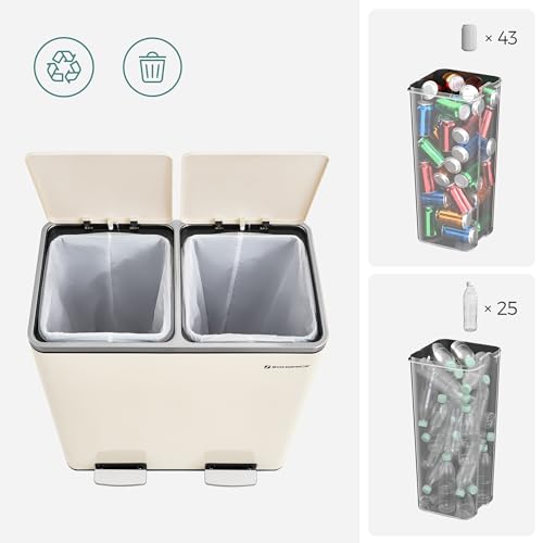 SONGMICS Doppel Rubbish Bin Recycling Bin