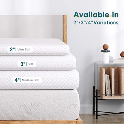 Vesgantti 2 Inch Memory Foam Mattress Topper Small Doppel