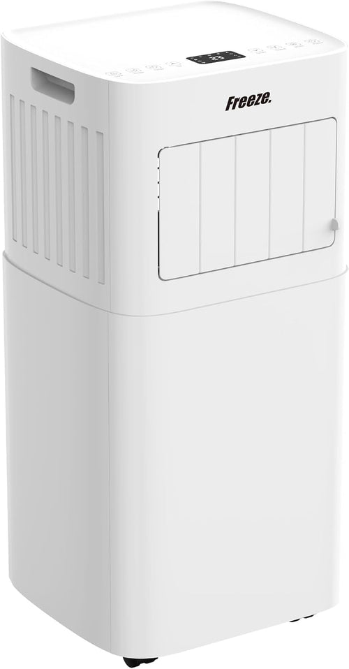 Freeze. seven 7000BTU Mobile air conditioner White – Monoblock-air conditioning unit with LED-display & remote control, timer and Sleep‑Modus, verstellbarer air outlet, child lock, incl. Abluftschlauch & Fenster