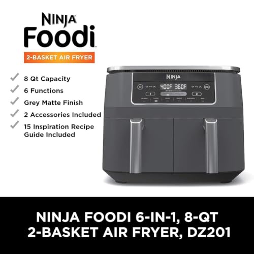 Ninja DZ201 Foodi 6-in-1 2-Korb air fryer