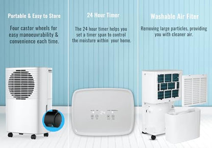 PureMate 10L Mobil & compact Luftentfeuchter 10 litres