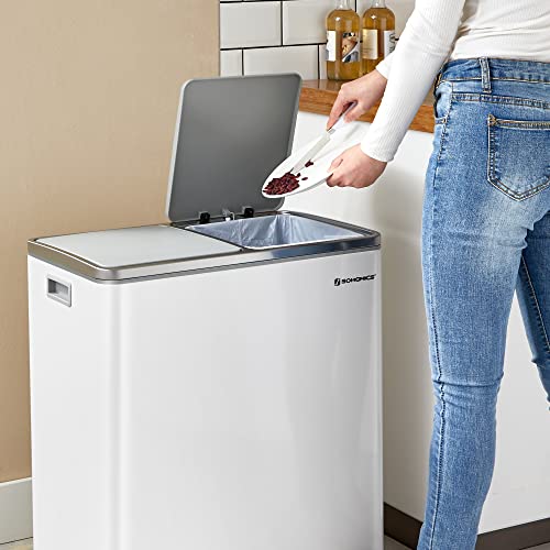 SONGMICS Doppel Rubbish Bin, 2 x 30L Recycling Bin