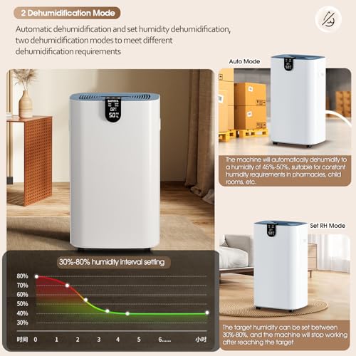 BAPHIYA 20 L Luftentfeuchter with HEPA Filter, Energiesparend Compressor