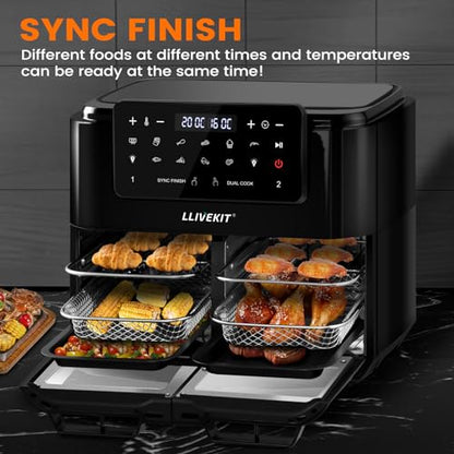 LLIVEKIT Doppel zone air fryer 12 L