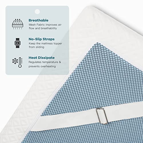 Vesgantti 2 Inch Memory Foam Mattress Topper Small Doppel
