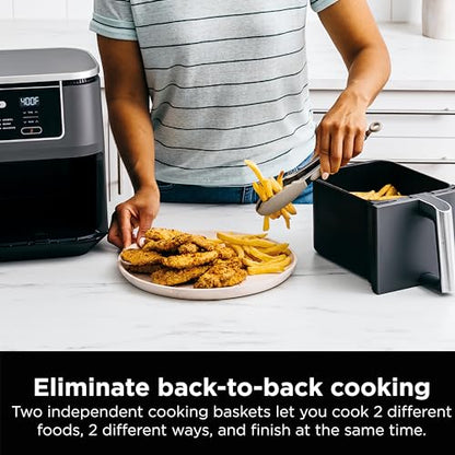 Ninja DZ401 Foodi 10 Quart 6-in-1 Dualzone XL 2-Korb air fryer