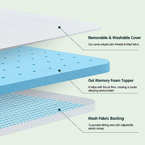 CHUN YI 3 inch Thick Einzel Memory Foam Mattress Topper