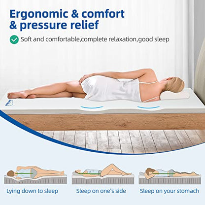 wowttrelax Doppel-Layer 2 Inch Memory Foam Mattress Topper
