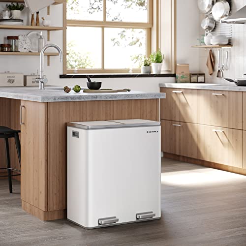 SONGMICS Doppel Rubbish Bin, 2 x 30L Recycling Bin
