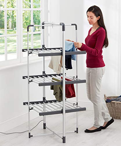3-stufig Elektrischer Wäscheständer Aluminium BLACK+DECKER 63099