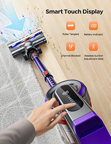 BuTure cableloser vacuum cleaner, 38 Kpa Powerful Stabvacuum cleaner