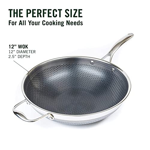 HexClad Hybrid Antihaft Wok