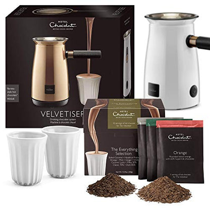 Hotel Chocolat Velvetiser Heißschokoladenmachine Complete Starter Kit, White