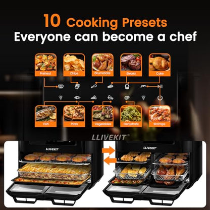 LLIVEKIT Doppel zone air fryer 12 L