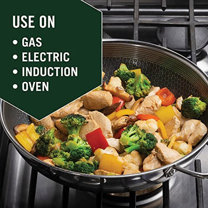 HexClad Hybrid Antihaft Wok