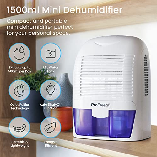 per Breeze Luftentfeuchter 1500 ml Mobiler Luftentfeuchter
