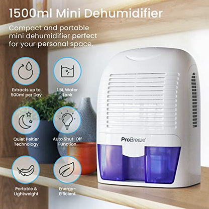 per Breeze Luftentfeuchter 1500 ml Mobiler Luftentfeuchter