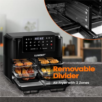 LLIVEKIT Doppel zone air fryer 12 L