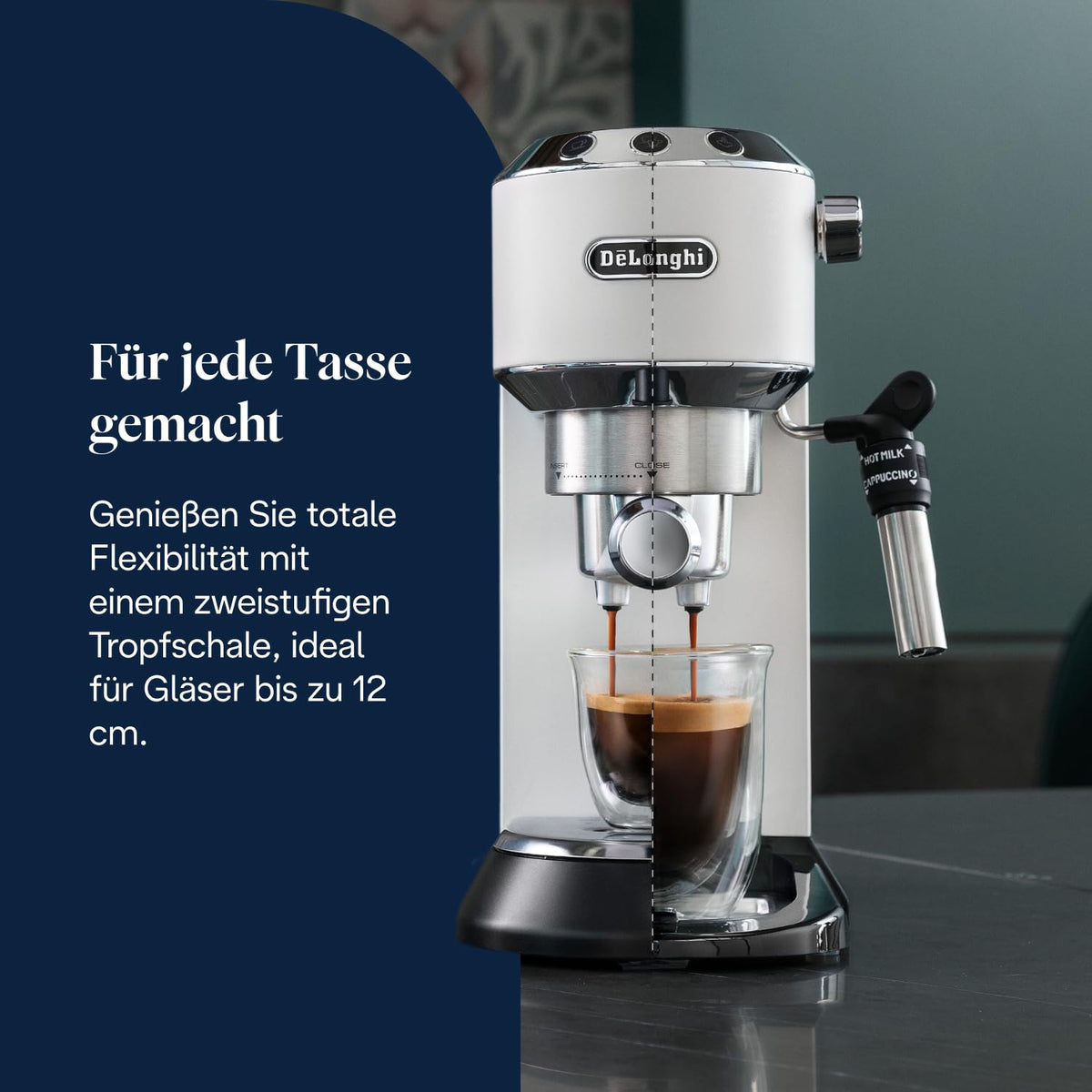 De'Longhi Dedica Style - espresso machine with Manuellem milk fRedher