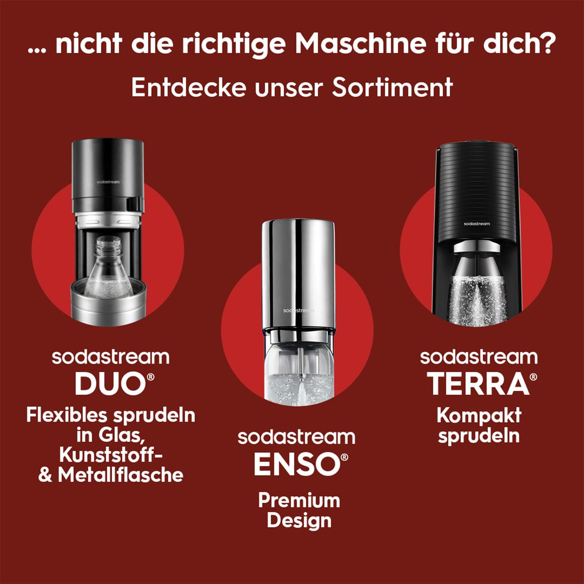 SodaStream Crystal 3.0 sparkling water maker with 2x Quick Connect CO₂ cylinder and 2x glass carafes