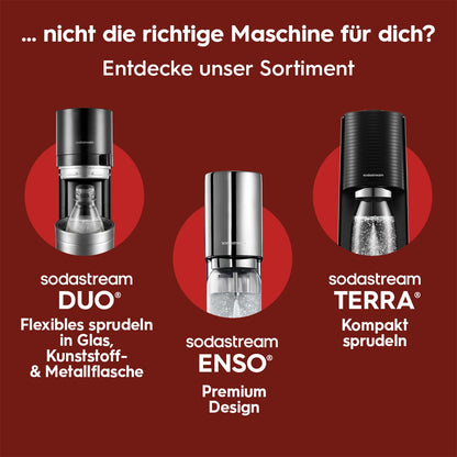 SodaStream Crystal 3.0 sparkling water maker with 2x Quick Connect CO₂ cylinder and 2x glass carafes