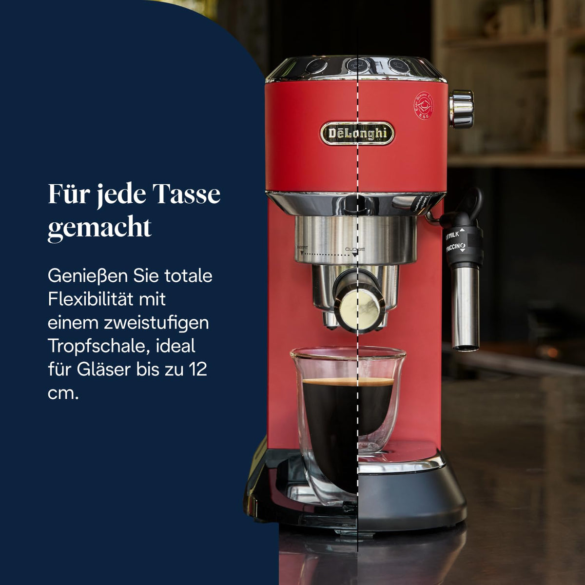 De'Longhi Dedica Style - espresso machine with Manuellem milk fRedher