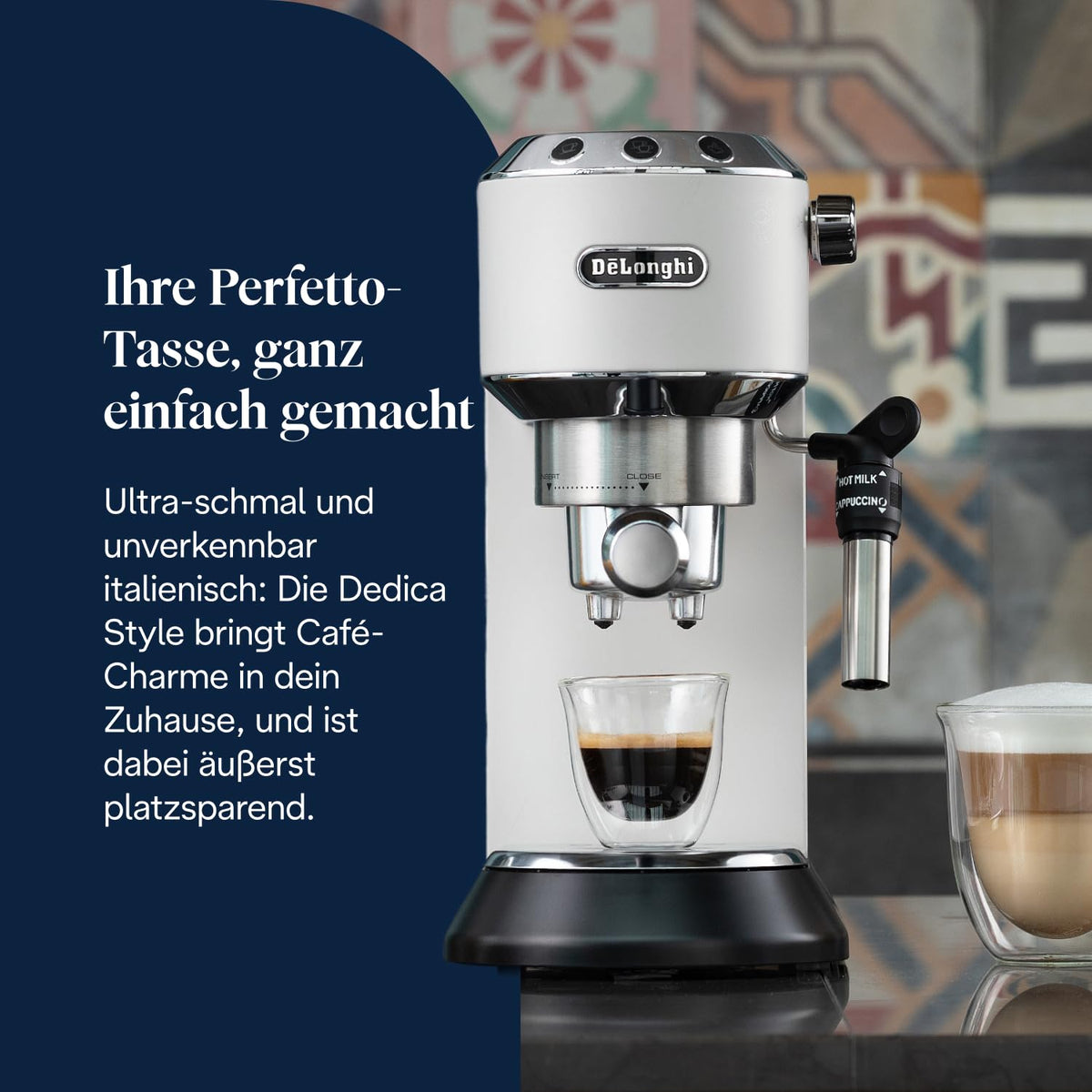 De'Longhi Dedica Style - espresso machine with Manuellem milk fRedher