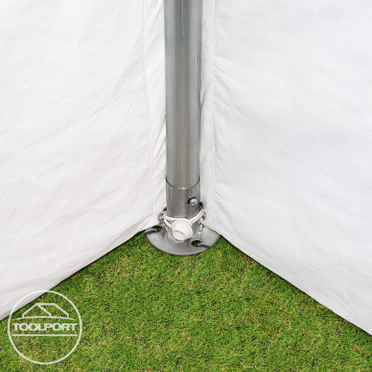 TOOLPORT party tent gazebo 3x6 m in White PE sheet 350 N waterproof UV pRedection marquee garden tent