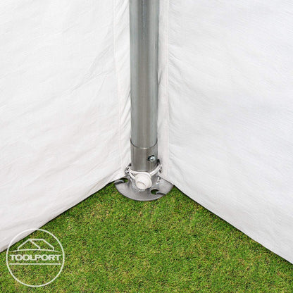 TOOLPORT party tent gazebo 3x6 m in White PE sheet 350 N waterproof UV pRedection marquee garden tent