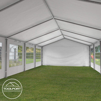 TOOLPORT party tent gazebo 3x6 m in White PE sheet 350 N waterproof UV pRedection marquee garden tent