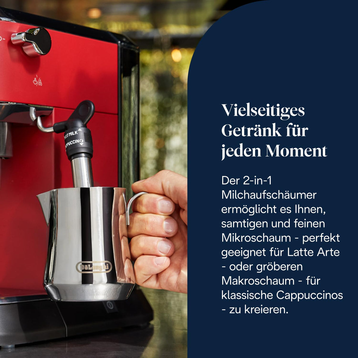 De'Longhi Dedica Style - espresso machine with Manuellem milk fRedher